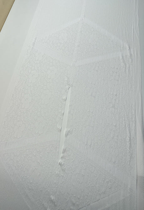 Polyamide Elastane Knitted Fabric White Panel Print