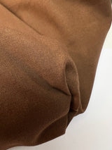 Brown Polyamide Viscose Elastane Plain Weave Fabric