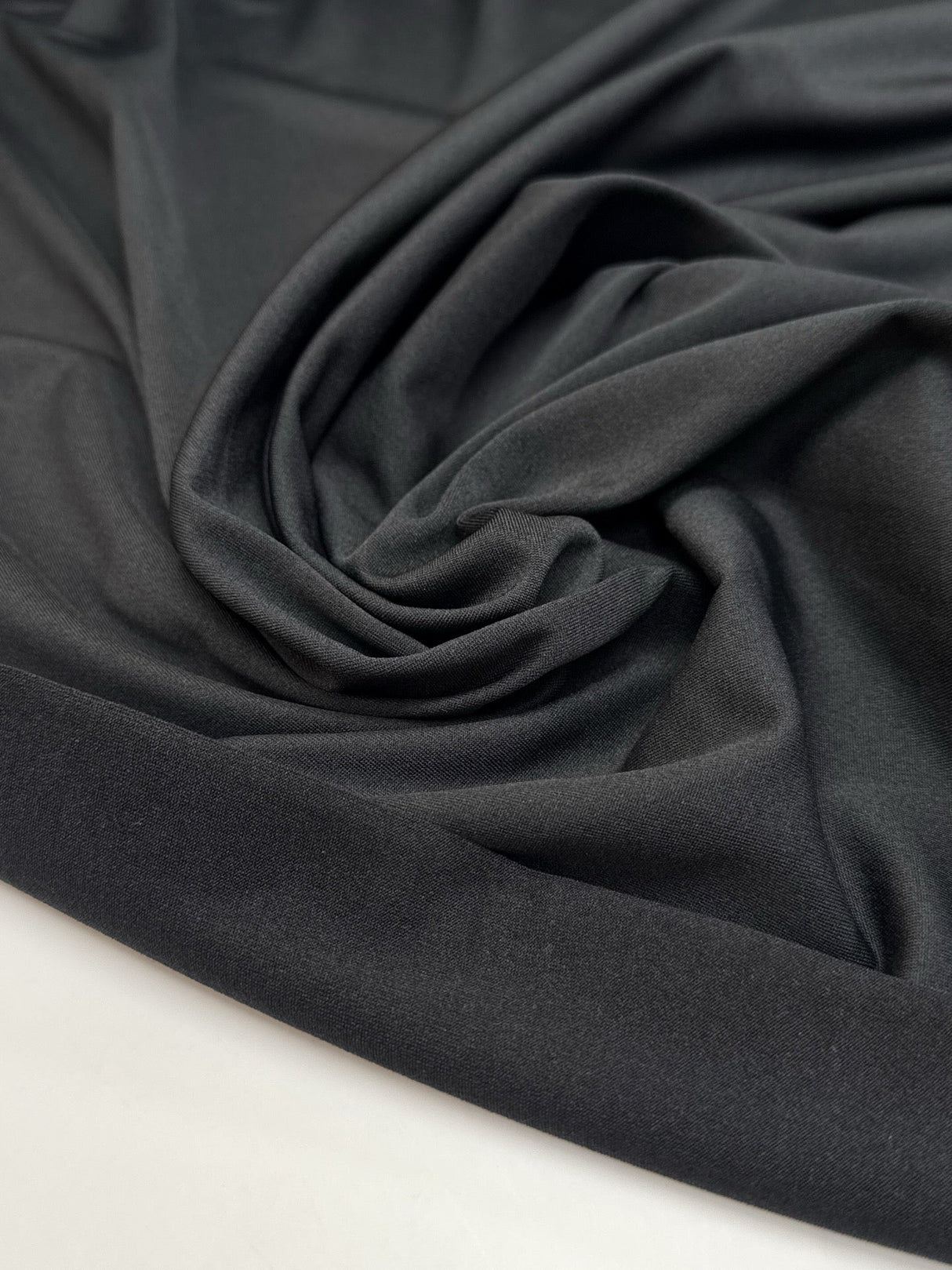 Black Polyamide Elastane Knitted Fabric
