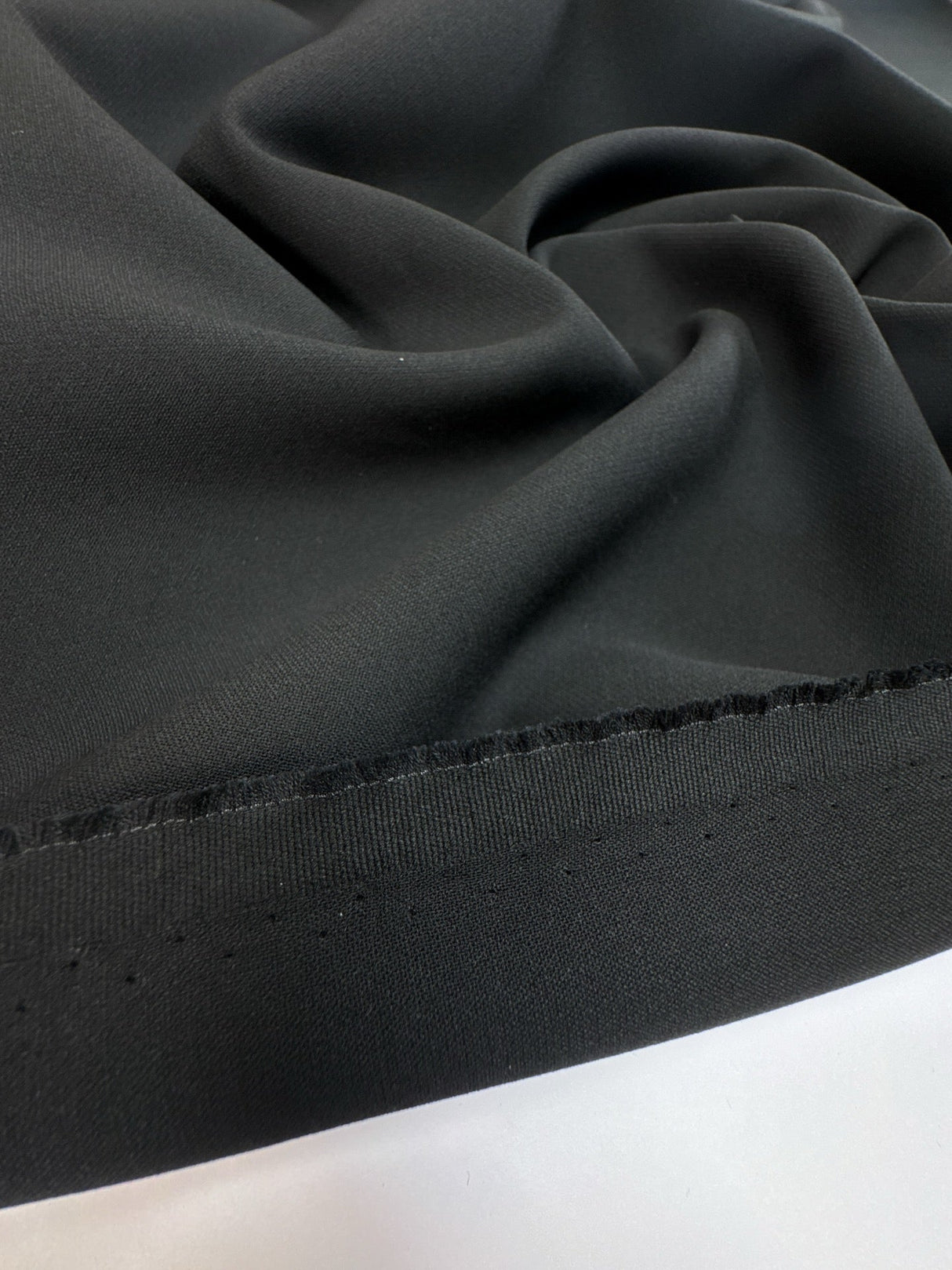 Black Double Weave Stretch Fabric
