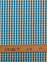 Cotton Poplin Checked Blue