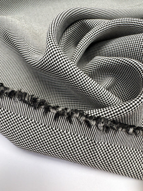 Cotton Suit Fabric Black White