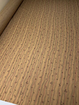 Wool Dress Fabric Brown Beige Striped