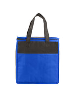 Two-Tone Flat Top Insulated Non-Woven Shopping Tote Bag