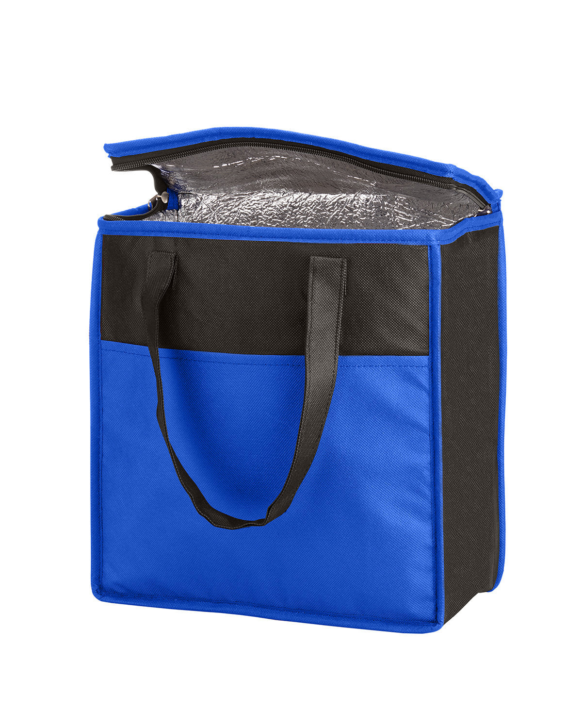 Two-Tone Flat Top Insulated Non-Woven Shopping Tote Bag