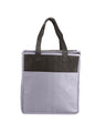 Two-Tone Flat Top Insulated Non-Woven Shopping Tote Bag