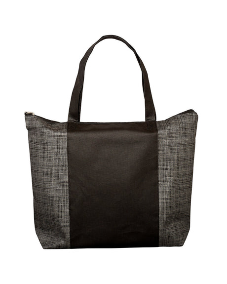 Tonal Non-Woven Zipper Trade Show Tote Bag