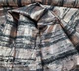 Brocade Jacquard Fabric White Silver