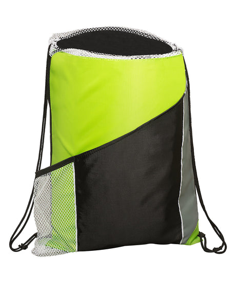 Sprint Angled Drawstring Sports Bag With Pockets