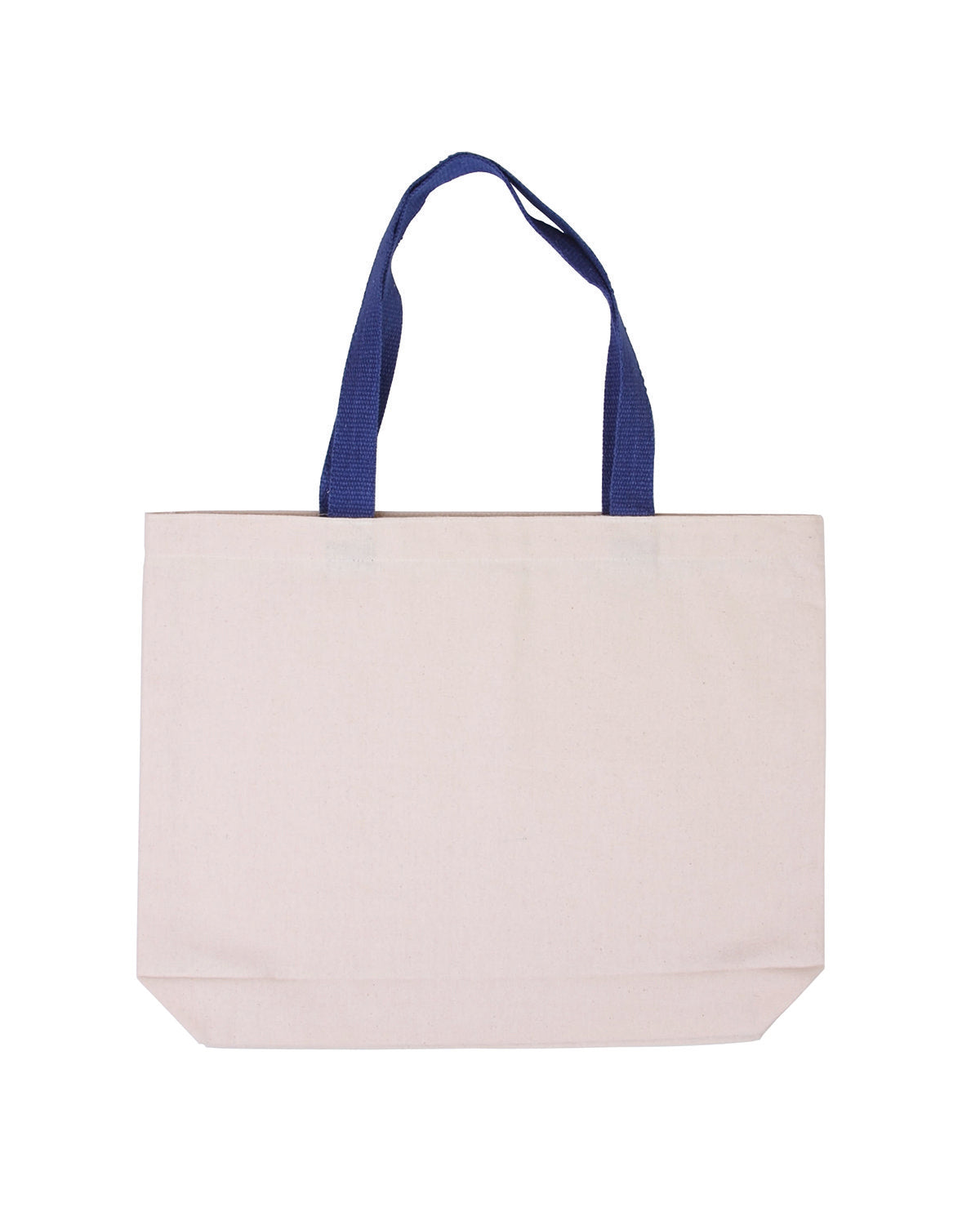 Cotton Canvas Tote Bag with Color Accents