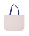 Cotton Canvas Tote Bag with Color Accents