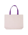 Cotton Canvas Tote Bag with Color Accents