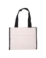 Cotton Gusset Accent Box Tote Bag