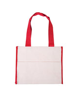 Cotton Gusset Accent Box Tote Bag