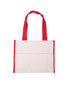 Cotton Gusset Accent Box Tote Bag