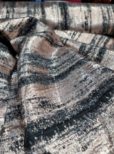 Brocade Jacquard Fabric White Silver