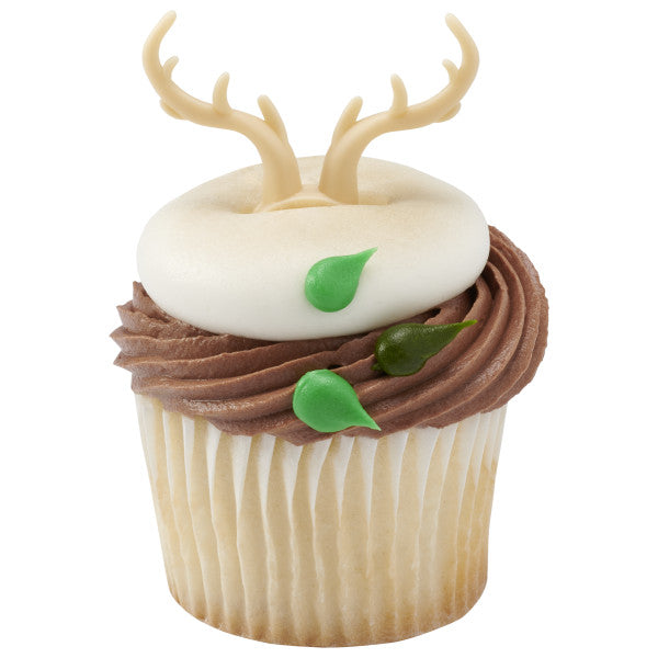 DEER ANTLERS Cake and Cupcake Toppers for Birthdays and Parties 72 count rings