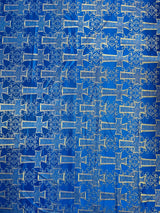 Big Cross Jacquard Satin Fabric - Beige/Gold, Green/Gold, Purple/Gold, Red/Gold, Turquoise/Gold, White/Silver, Royal/Gold, 58" Width (1 Yard)
