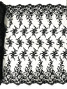 Big Floral Damask Beaded Lace Polyester Fabric - Floral Damask, 54" Width (1 Yard)