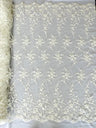 Big Floral Damask Beaded Lace Polyester Fabric - Floral Damask, 54" Width (1 Yard)