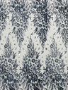 Big Glitter Damask Design On A Mesh Lace Fabric - Glitter Damask Pattern, 58" Wide (1 Yard)
