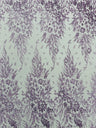 Big Glitter Damask Design On A Mesh Lace Fabric - Glitter Damask Pattern, 58" Wide (1 Yard)