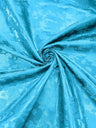 Big Rose Jacquard Satin Fabric - Floral Brocade Jacquard, 58" Width (1 Yard)
