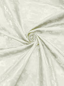 Big Rose Jacquard Satin Fabric - Floral Brocade Jacquard, 58" Width (1 Yard)