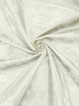 Big Rose Jacquard Satin Fabric - Floral Brocade Jacquard, 58" Width (1 Yard)