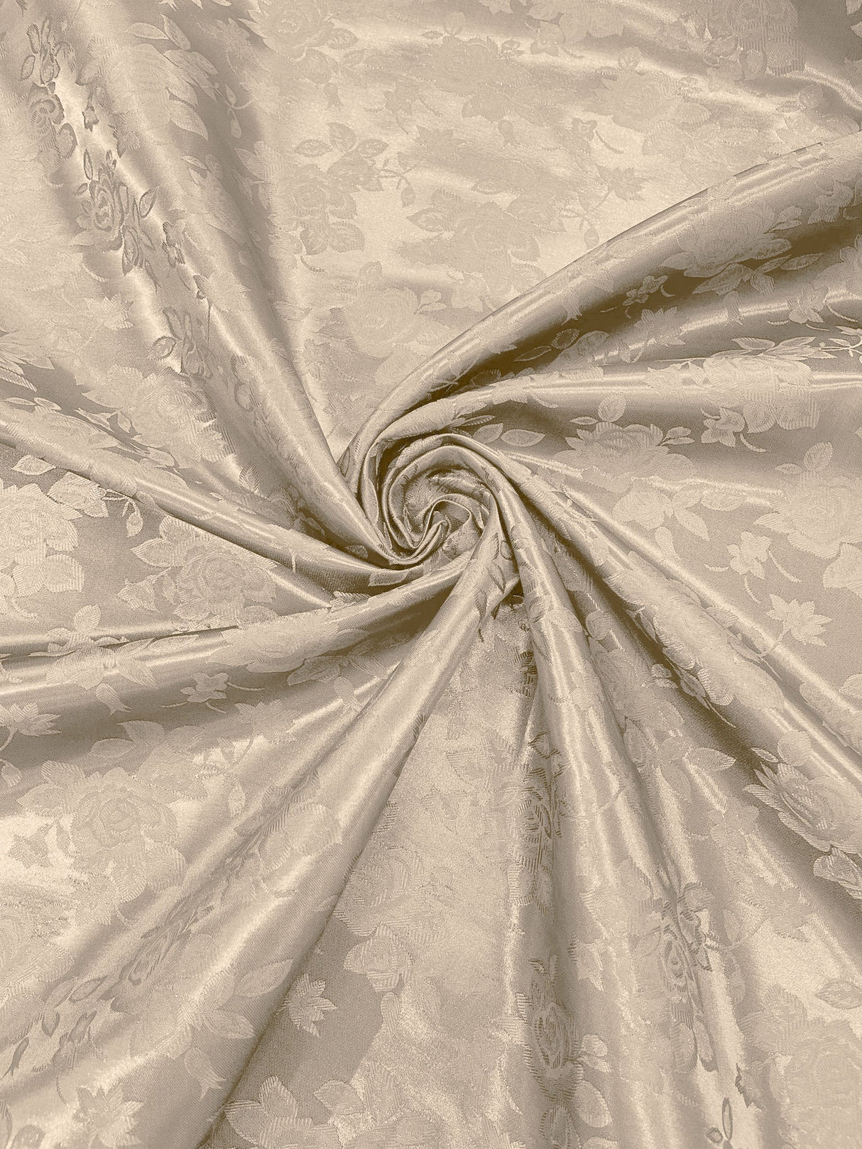 Big Rose Jacquard Satin Fabric - Floral Brocade Jacquard, 58" Width (1 Yard)