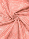 Big Rose Jacquard Satin Fabric - Floral Brocade Jacquard, 58" Width (1 Yard)