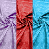 Big Rose Jacquard Satin Fabric - Floral Brocade Jacquard, 58" Width (1 Yard)