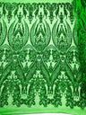 Big Sequin Damask Polyester Fabric - Damask Sequin Mesh, 54" Width (1 Yard)