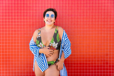 Swim Knit Nylon Spandex Hawaiian Life Floral