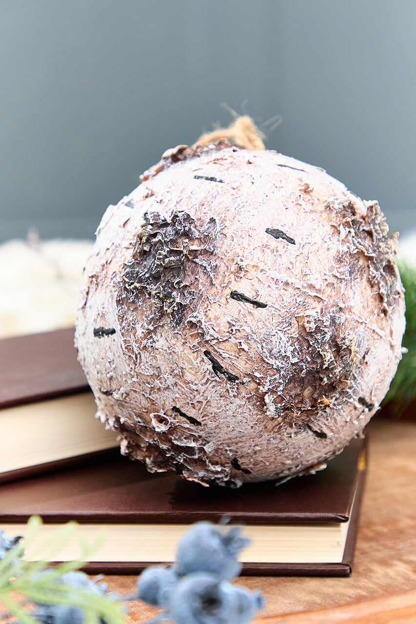 7" Foam Birch Ball Ornament