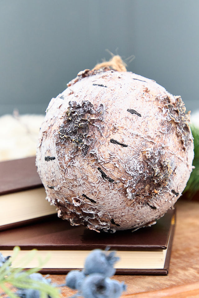 7" Foam Birch Ball Ornament