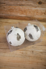 15 Cm Birch Ball Christmas Ornaments-Set of 2
