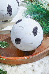15 Cm Birch Ball Christmas Ornaments-Set of 2