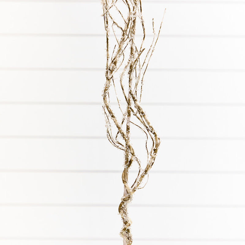 34" Frosted Beaded Twig Spray