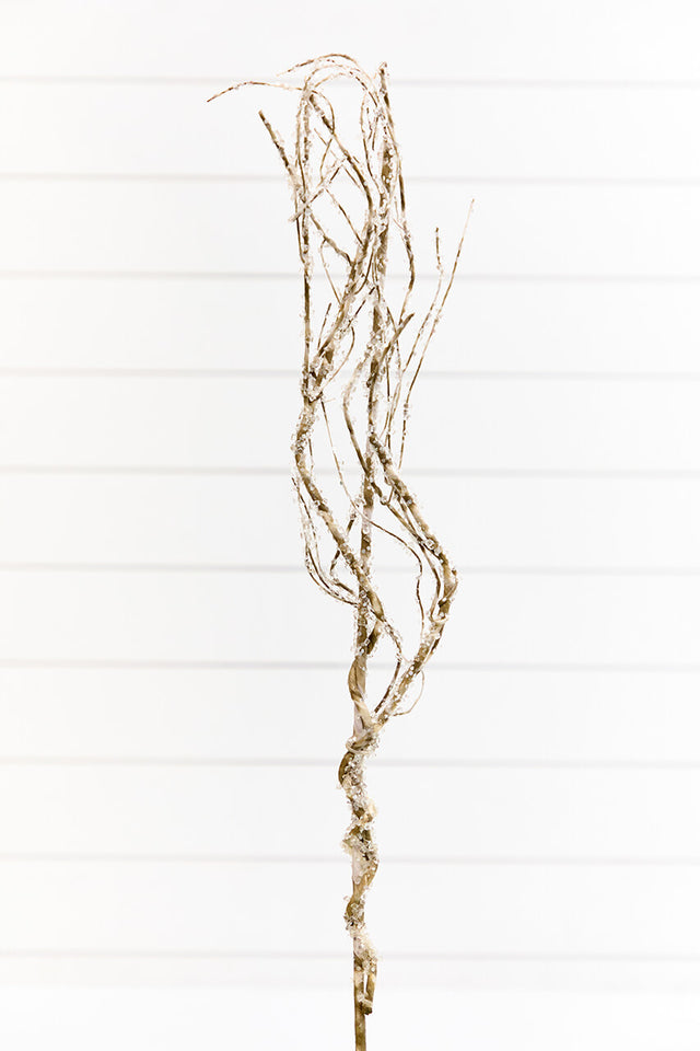 34" Frosted Beaded Twig Spray