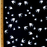 Swim Knit Nylon Lycra Flights of Fancy Black Birds