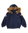 Air Force Bomber Jacket With Hood - Boys Bomber Jacket, Navy, Black, Grey, Hooded, Color Block (1 Piece)