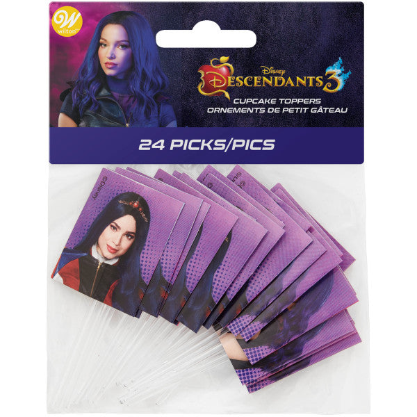 Wilton Disney Descendants 3 Cupcake Toppers, 24-Count