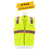 Multi pocket Safety Vest  10 Pack 100% polyester