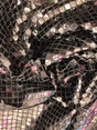 Black Square Foil Sequin Fabric - Black Square Foil, 42" Width (1 Yard)
