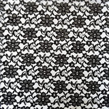 Raschel Lace Polyester Fabric - French Floral Lace, Aqua, 60" Width