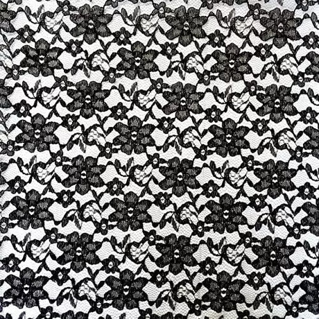 Raschel Lace Polyester Fabric - French Floral, 60" Width