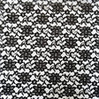 Black Raschel Lace Polyester Fabric - Black French Floral, 60" Width