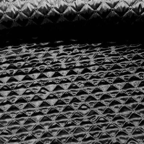 Polyester Quilted Padded Fabric - Quilted Padded Design, Black, Gold, Pink, Red, White, Yellow, 58-60" Width (1 Yard)