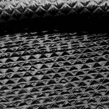 Polyester Quilted Padded Fabric - Quilted Padded Design, Black, Gold, Pink, Red, White, Yellow, 58-60" Width (1 Yard)